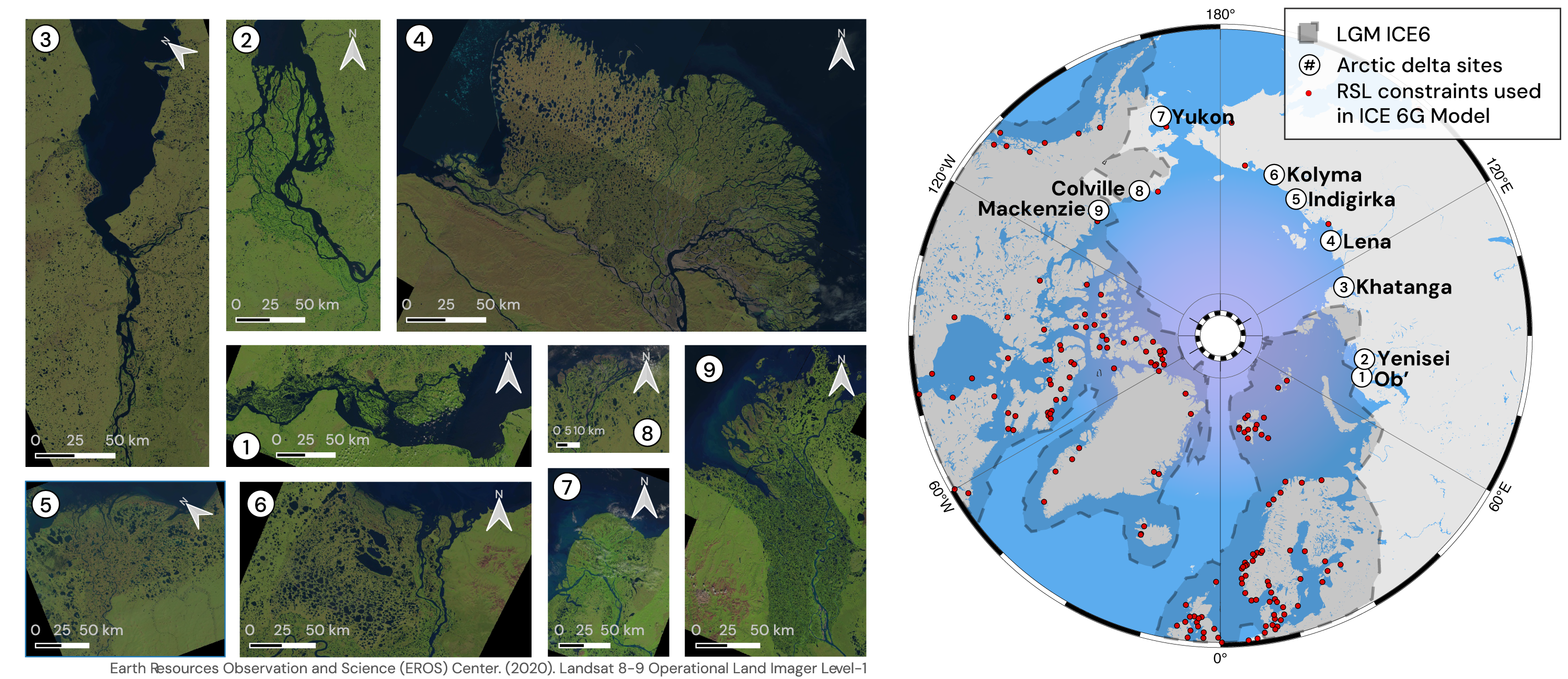 Arctic delta sites